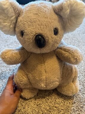 Koala Pot belly Stuffed Animal Daekor Preowned Medium size- Cream Brown